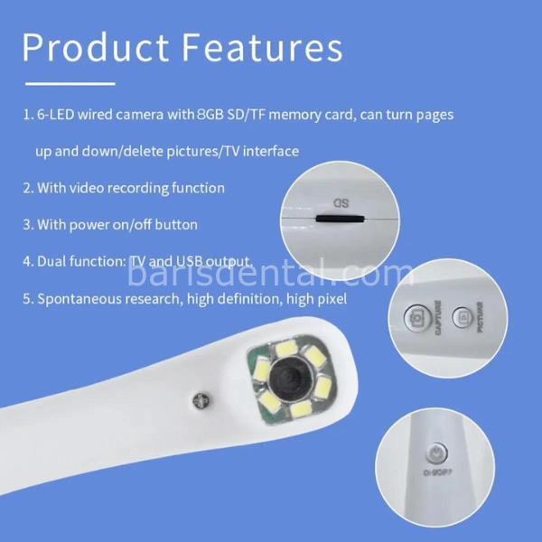 Dental Ağız İçi Kamera + Ekran Seti