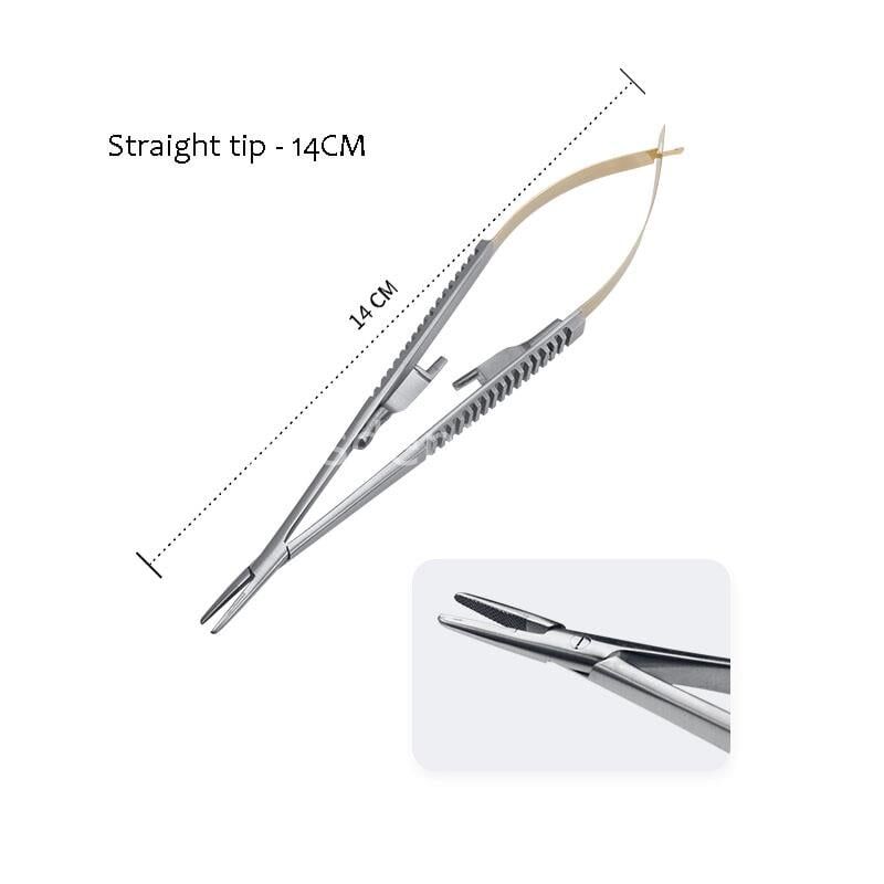 Perfect Micro Cerrahi Portegü Hemostat - Klemp 14mm Düz Uç