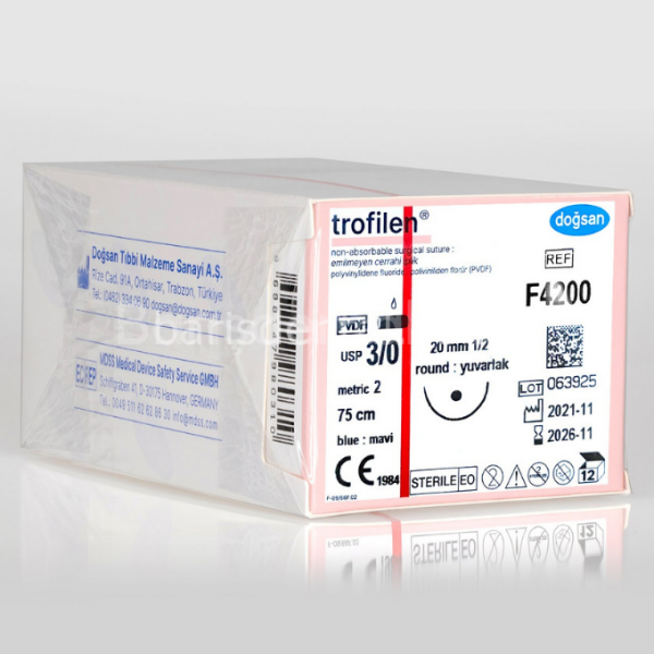 Doğsan Trofilen Sütur 3/0 20 1/2 Yuvarlak,75cm