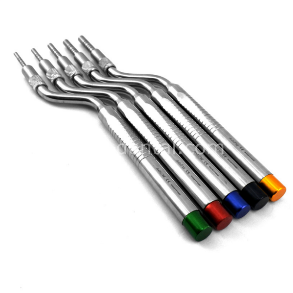 Osteotom Seti - Açılı İç Bükey 5'li Set Sinüs İmplant Kaldırma Seti