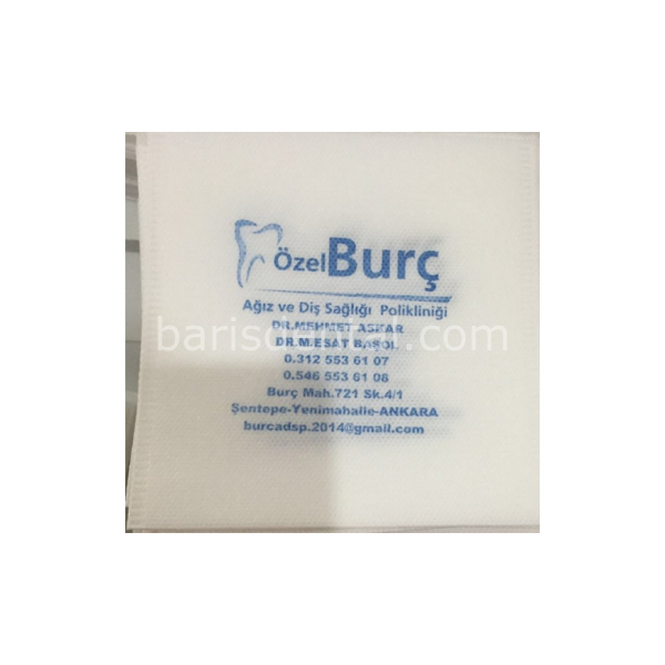 Termo Jel - Buz Jeli Kılıfı Dental kompress BASKILI 500 ADET (14*14) Kaliteli - Adres Logo Baskı