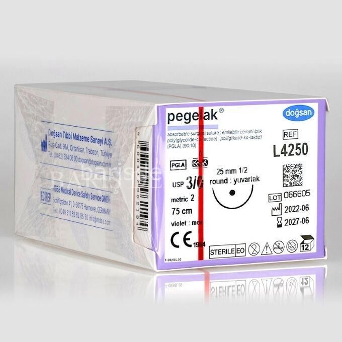 Doğsan Pegelak Sütur 3/0 25 1/2 Yuvarlak,75cm