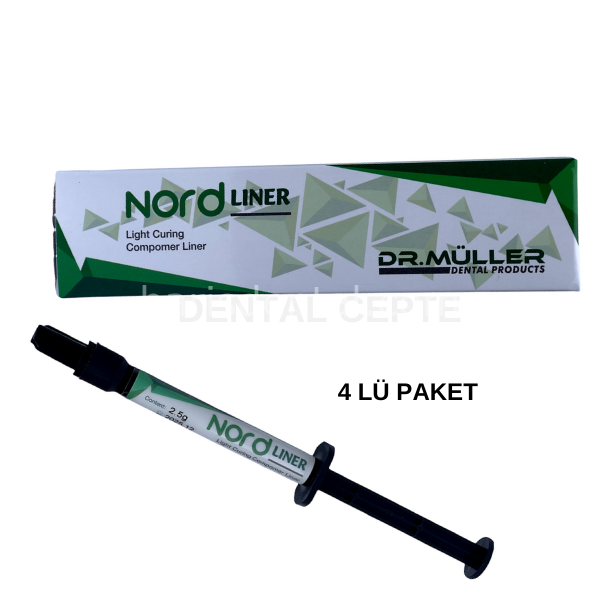 Dr. Müller Nord Glas Liner Cam İyonomer Dolgu Maddesi 4 lü Paket