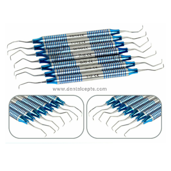 Perfect Periodontal Greysi Küret Seti - 7 Adet Titanyum Model