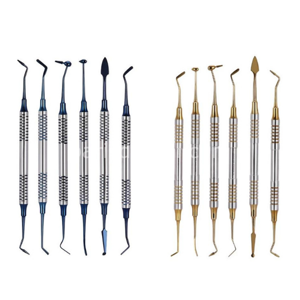 Kompozit Şekillendirme Alet Seti-6lı Sarı- Gold