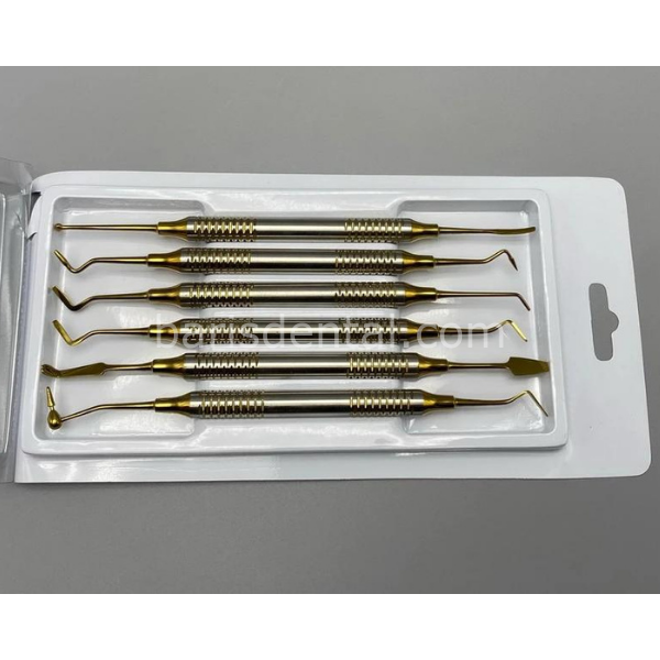 Kompozit Şekillendirme Alet Seti-6lı Sarı- Gold