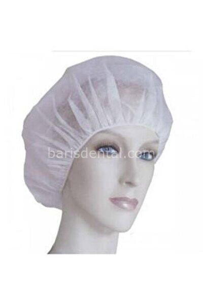 Tek kullanımlık Bone 100*10  Paket - Beyaz-Toptan