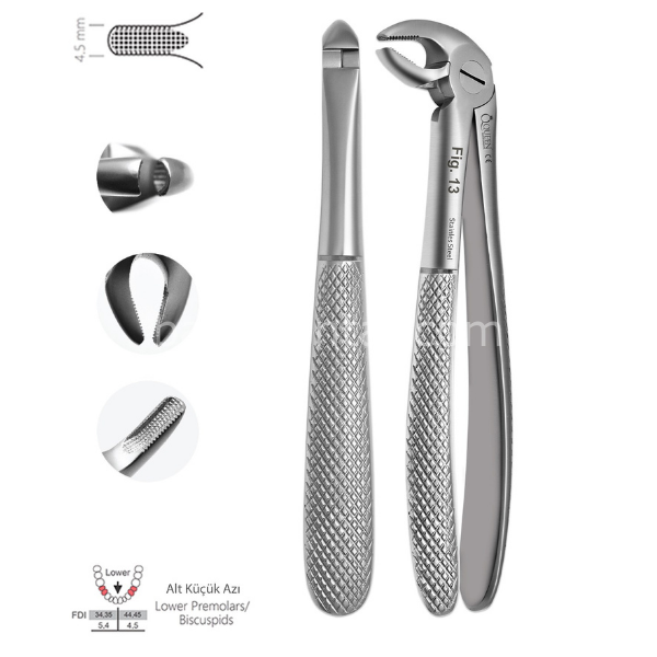 Queen Alt Premolar Davyesi Fig. 13 4,5mm 14cm