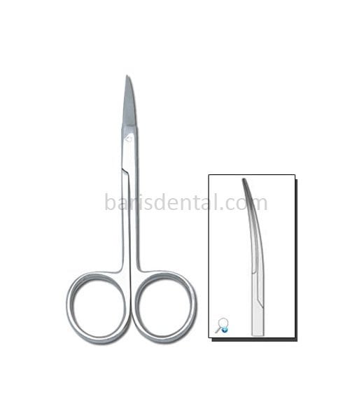 Cerrahi Makas 120 mm - Eğri