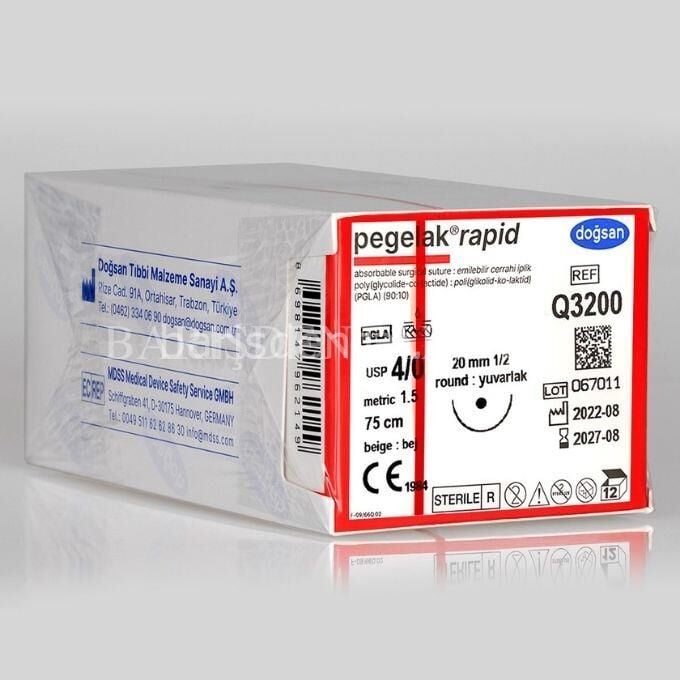 Doğsan Pegelak Rapid 4/0 20 1/2 Yuvarlak,75cm