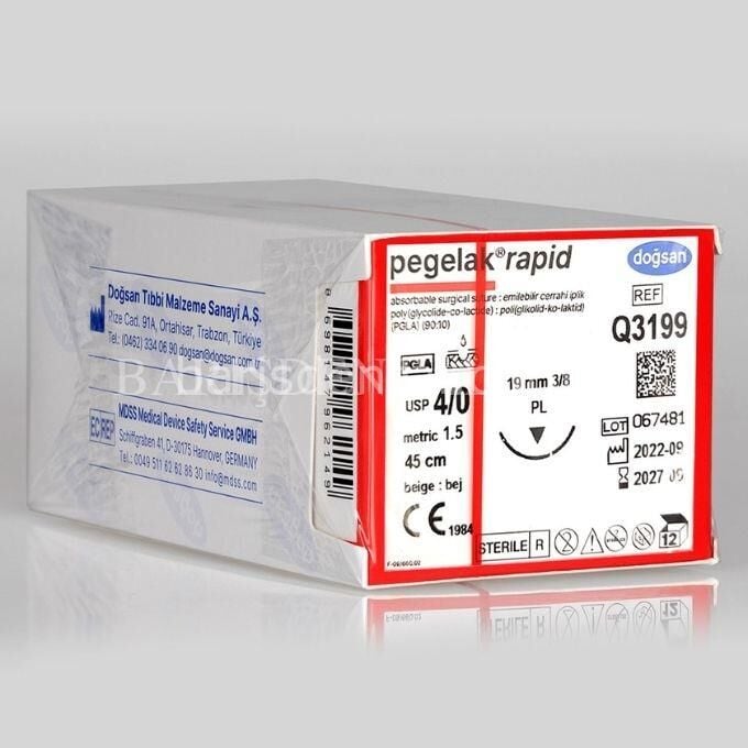 Doğsan Pegelak Rapid Sütur 4/0 19 3/8 PL,45cm