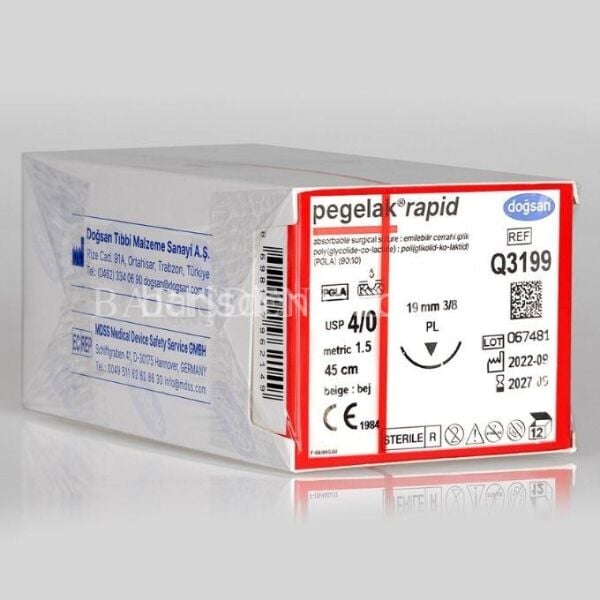 Doğsan Pegelak Rapid Sütur 4/0 19 3/8 PL,45cm